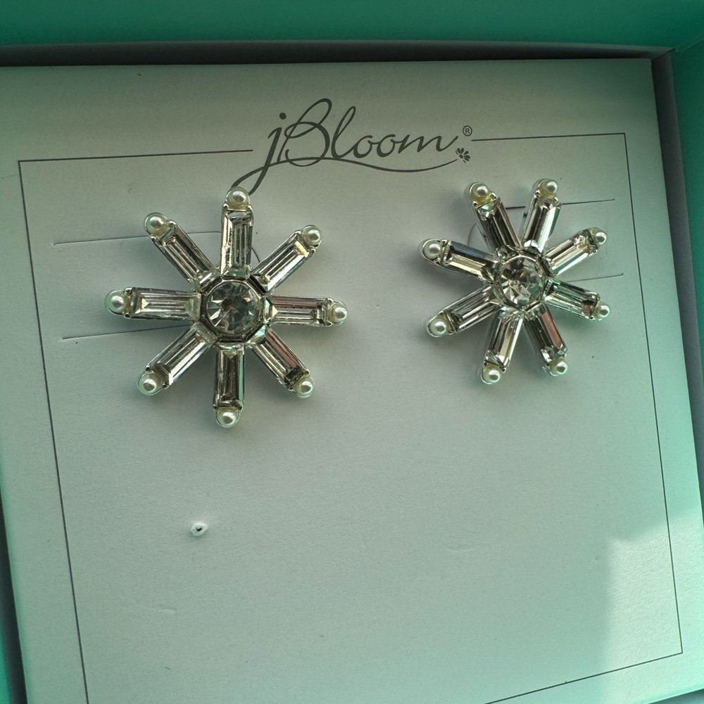 Jbloom Silver Starburst Earrings